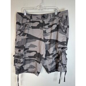 Y2k Nick Danger Camo Cargo Shorts Mens 36x11 Utility Urban Skater Punk Grunge